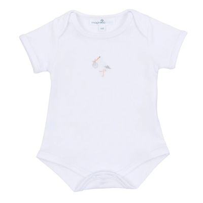 Vintage Stork Bodysuit, White