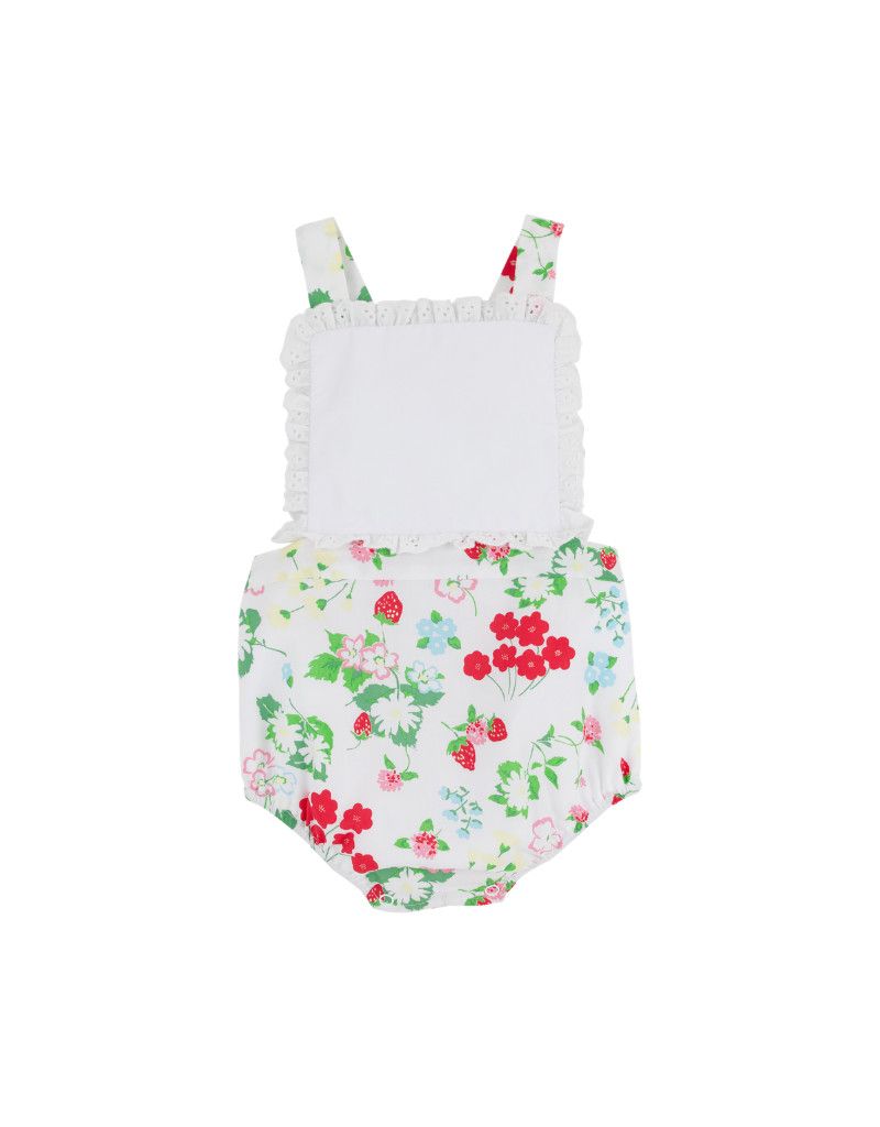Sally Sunsuit, Broadcloth, Berry Sweet