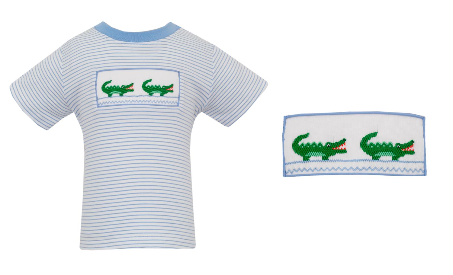 Blue Stripe Shirt, Alligator