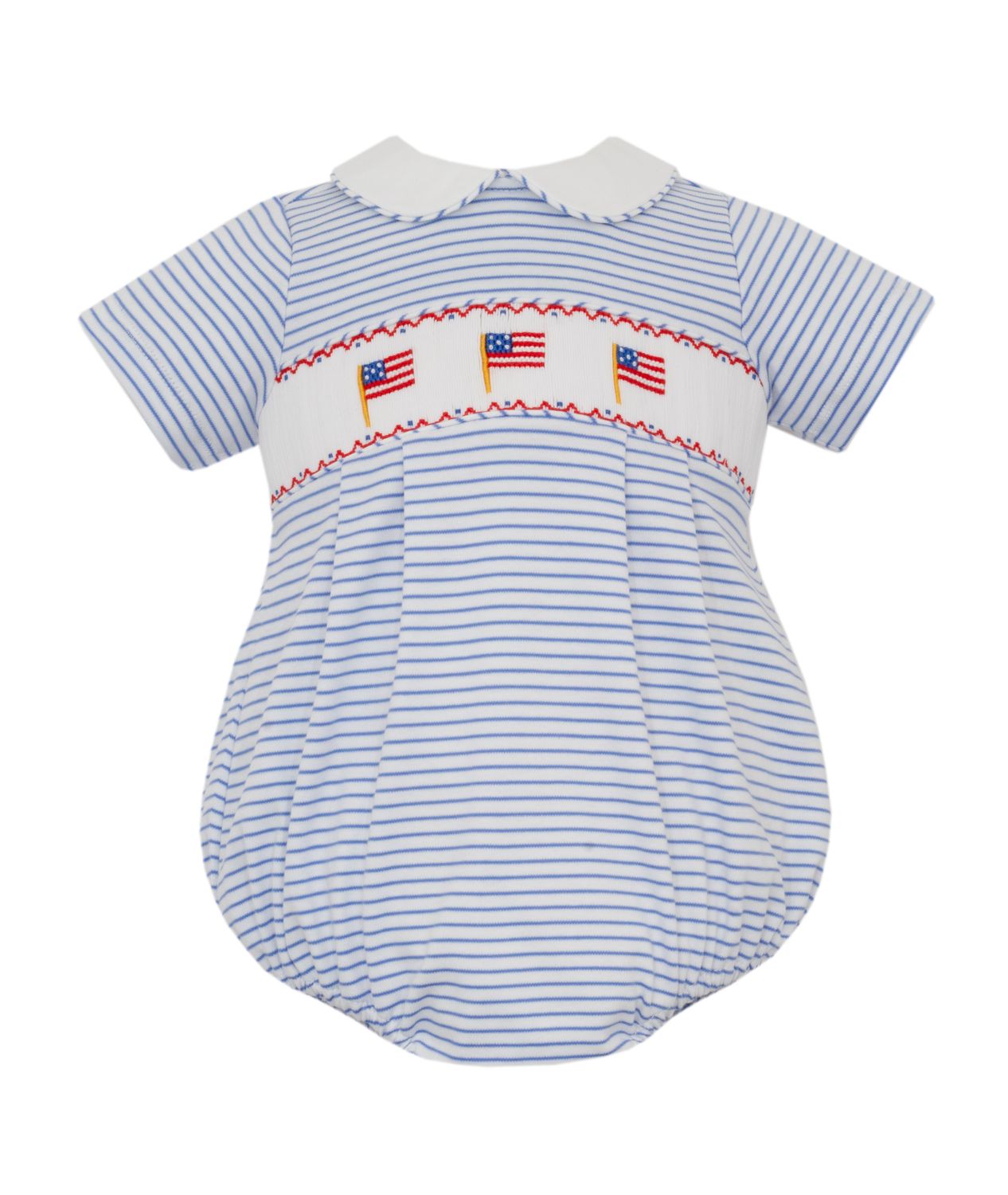 Blue Knit Stripe Bubble, Flag