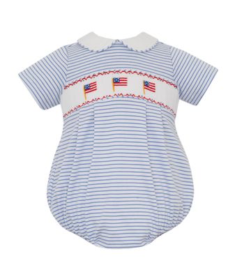 Blue Knit Stripe Bubble, Flag