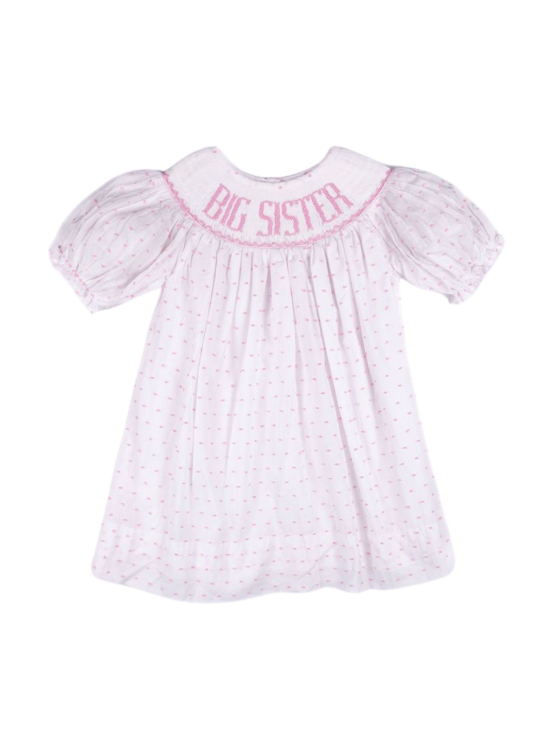 Big Sister Dress , Pink Swiss Dot