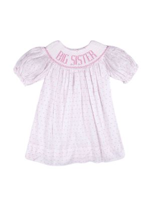 Big Sister Dress , Pink Swiss Dot