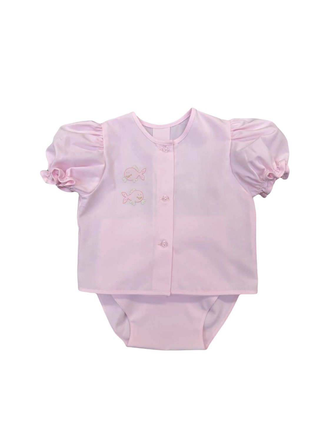 Pink Fish Diaper Set