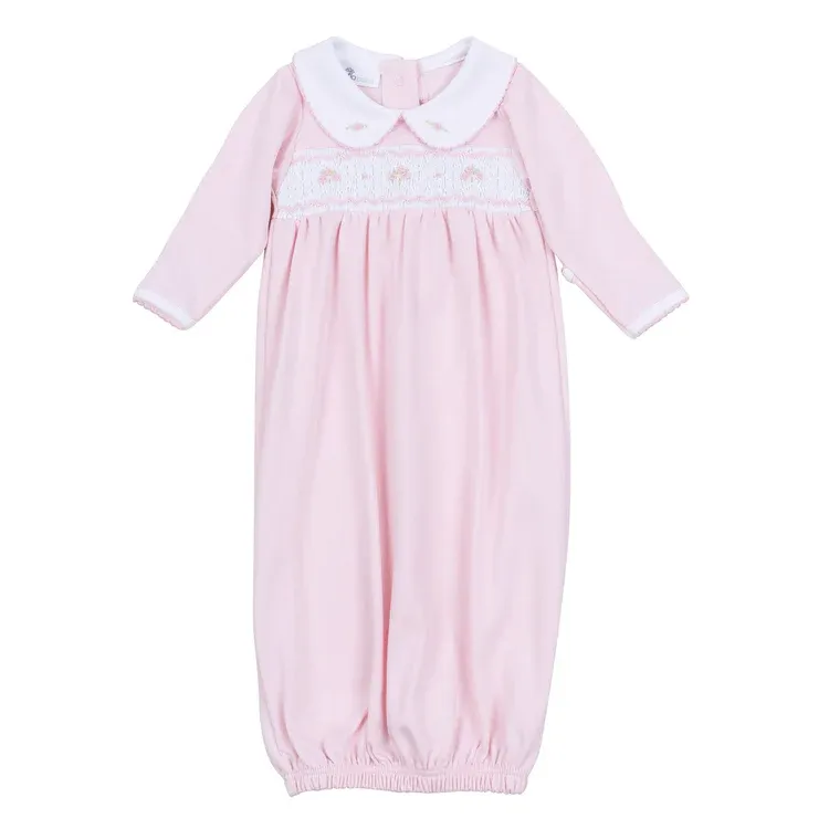 Lillian Smocked Gathered Gown