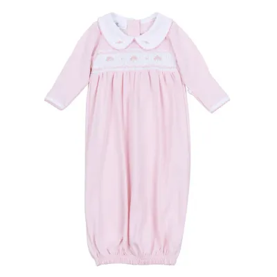 Lillian Smocked Gathered Gown