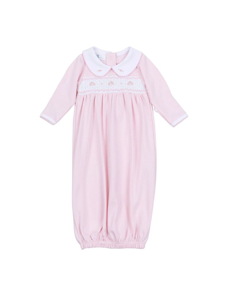 Lillian Smocked Gathered Gown