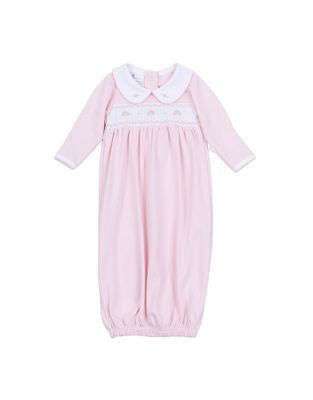 Lillian Smocked Gathered Gown