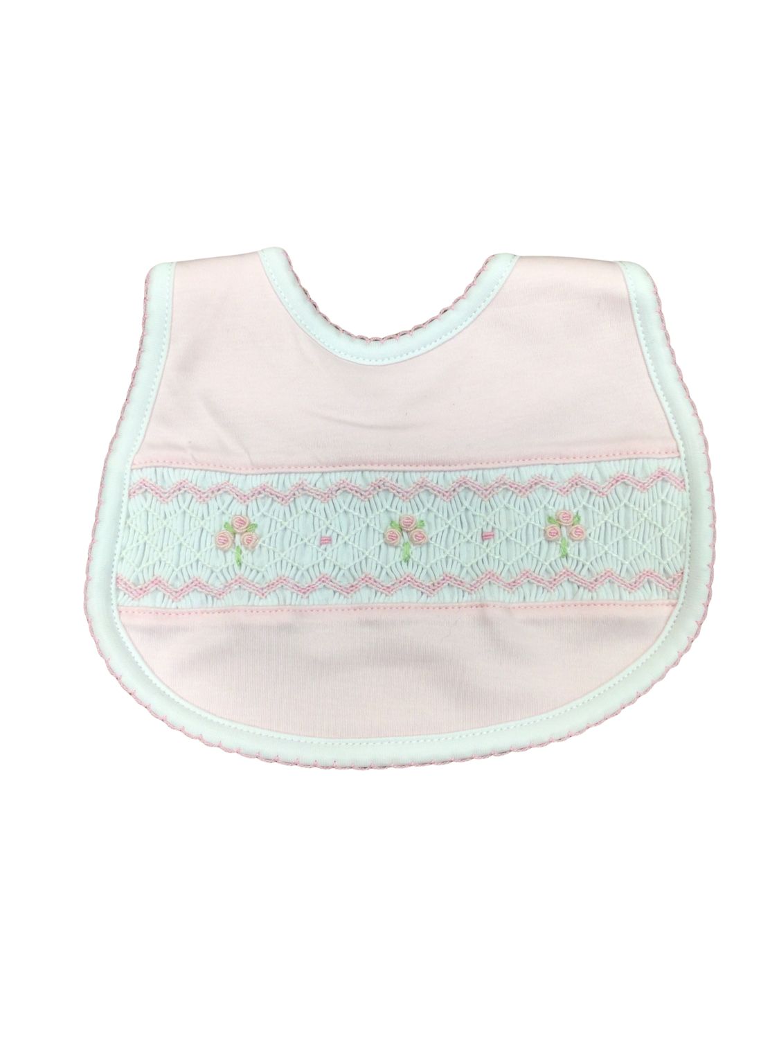 Lillian Smocked Bib, Pink