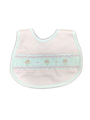 Lillian Smocked Bib, Pink