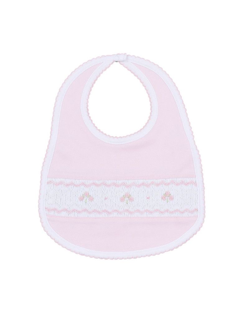 Lillian Smocked Bib, Pink