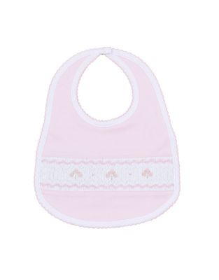 Lillian Smocked Bib, Pink