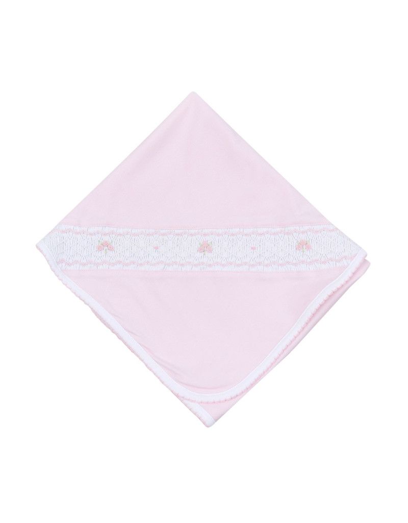 Lillian Smocked Blanket, Pink