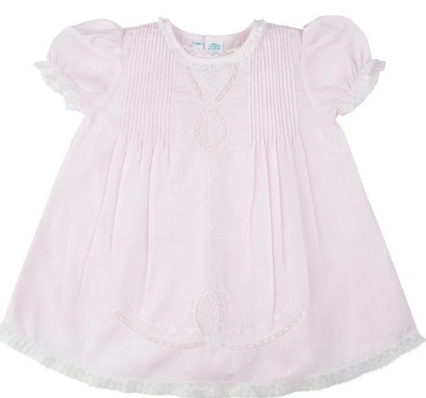 Lace Ribbon Slip Dress,  Pink