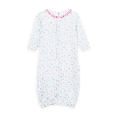 Evelyn's Classic Print Ruffle Converter, Sky Blue