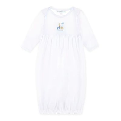 Noah's Ark Gathered Gown, Blue