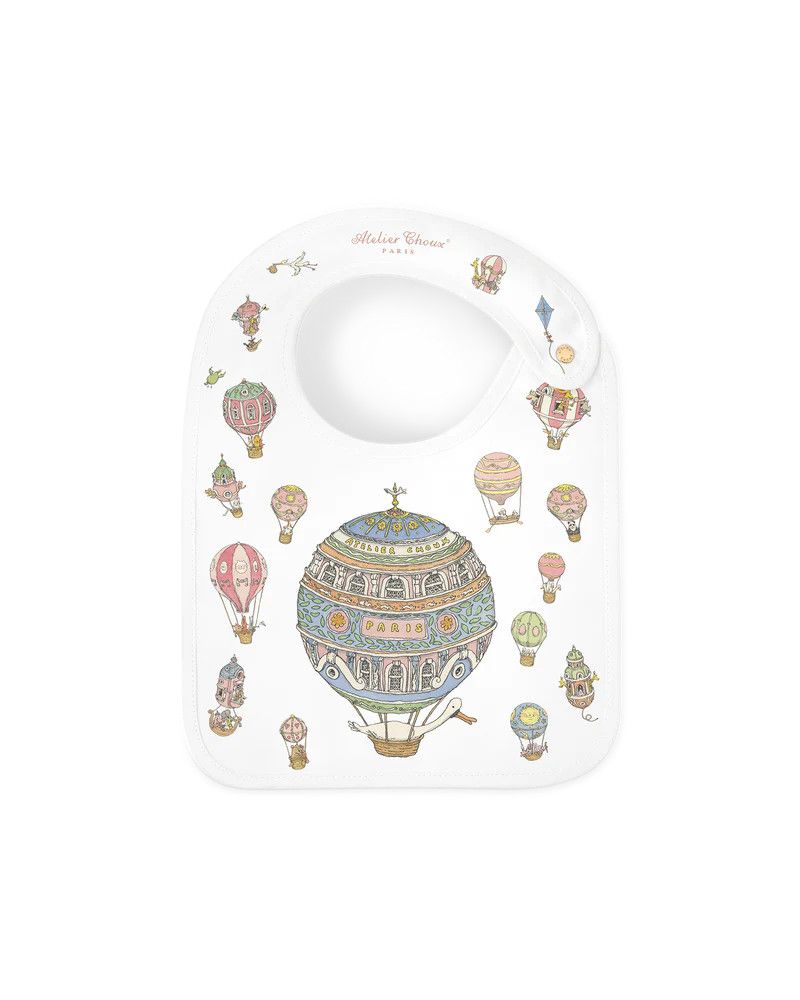 Satin bib- Hot Air Balloons