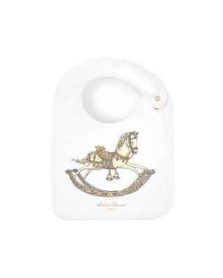 Satin bib- Rocking Horse