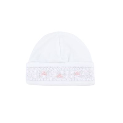 Elegant Smocked Hat, Pink