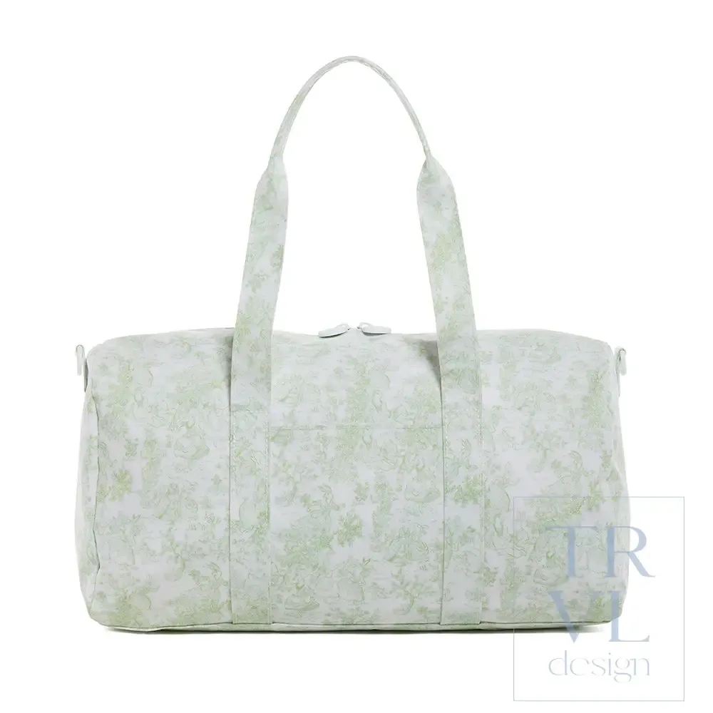 Weekender Duffel - Green Bunny Toile