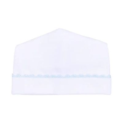 Baby Joy Hat with Blue Crochet Trim  