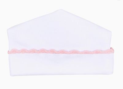 Baby Joy Hat with Pink Crochet Trim