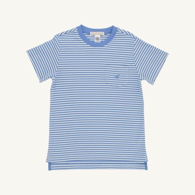 Carter Crewneck, Sunrise Blvd Blue Stripe/Sunrise Blvd Blue
