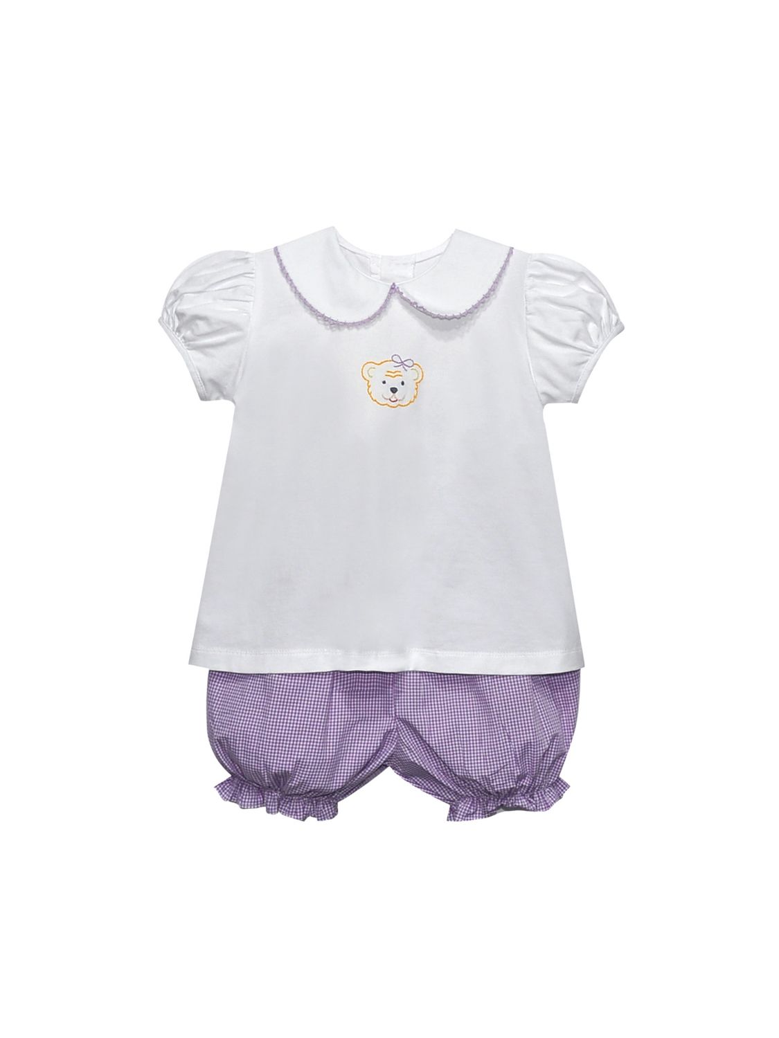 Tiger Purple/Gold Knit Girls Bloomer Set