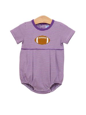 Purple Stripe Football Boy Bubble