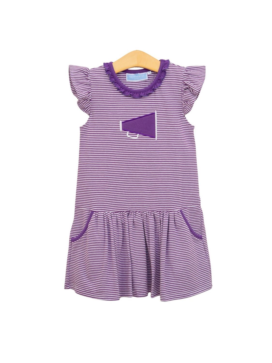 Purple Stripe Megaphone Dress