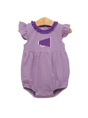 Purple Stripe Megaphone Bubble