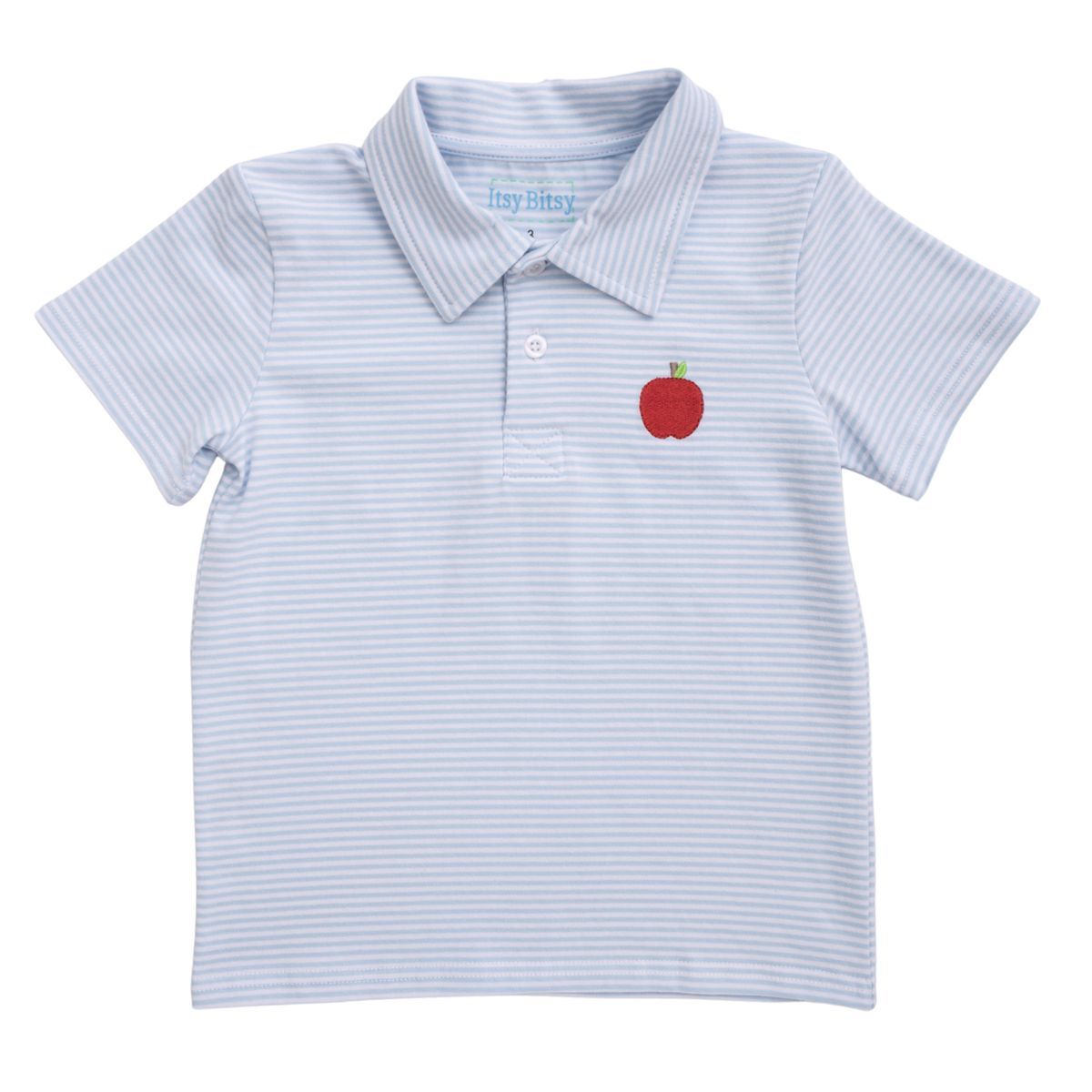 Light Blue Stripe Apple Polo