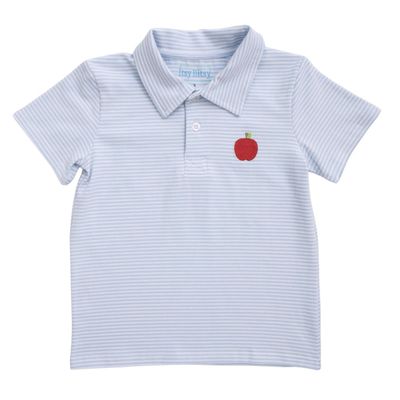 Light Blue Stripe Apple Polo