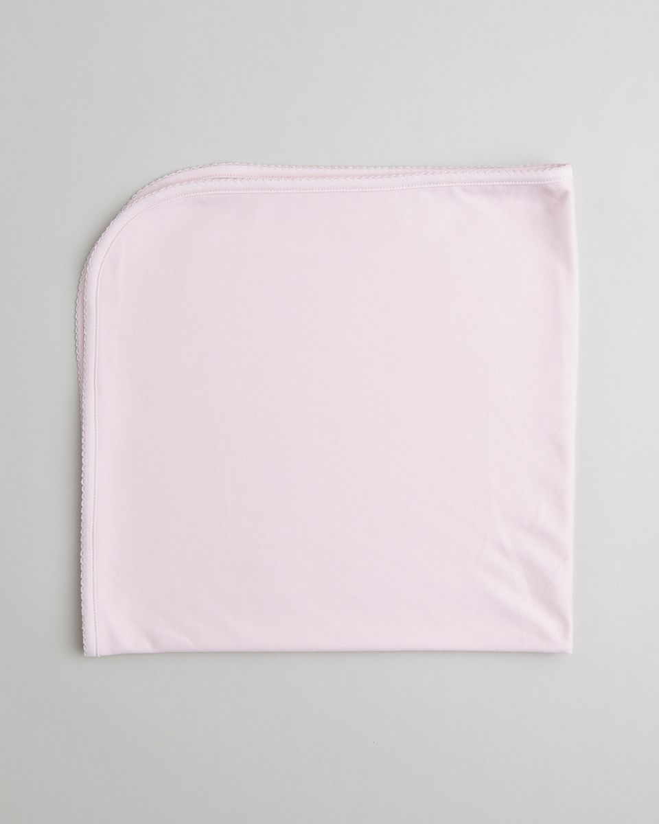Interlock Pima Baby Blankey Sky - Pink
