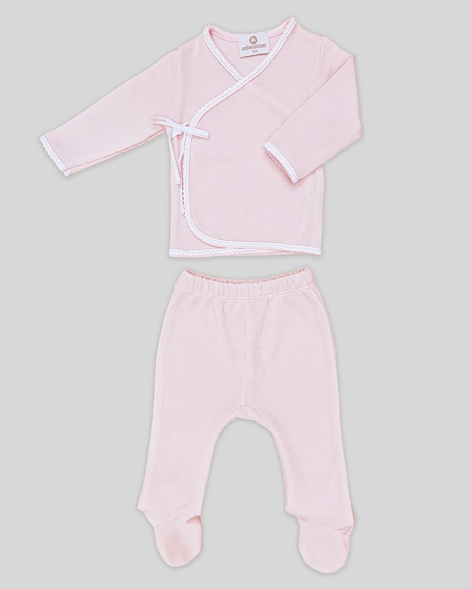 Milen Kimono Set - Special Knit Pink