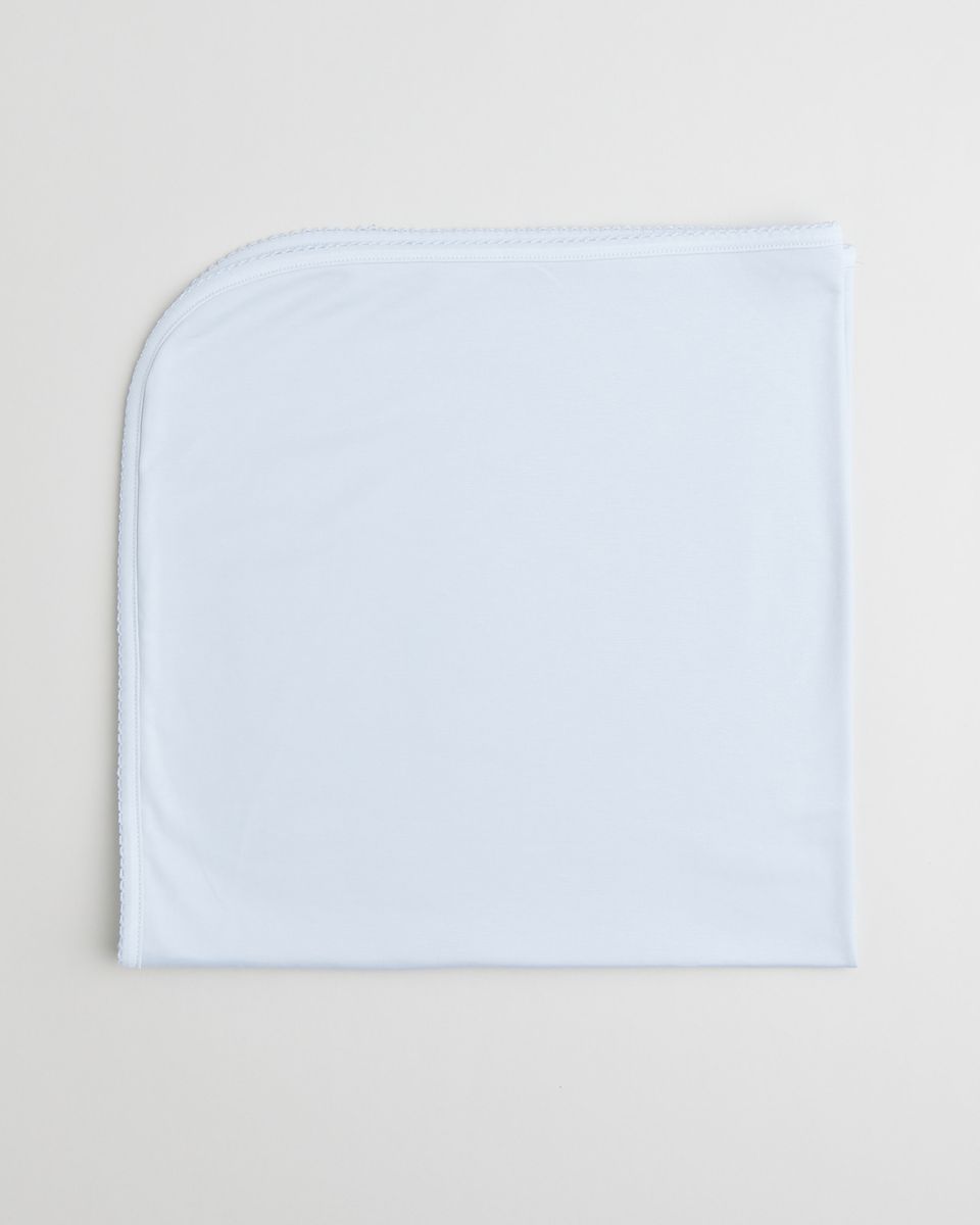 Interlock Pima Baby Blankey Sky - Blue