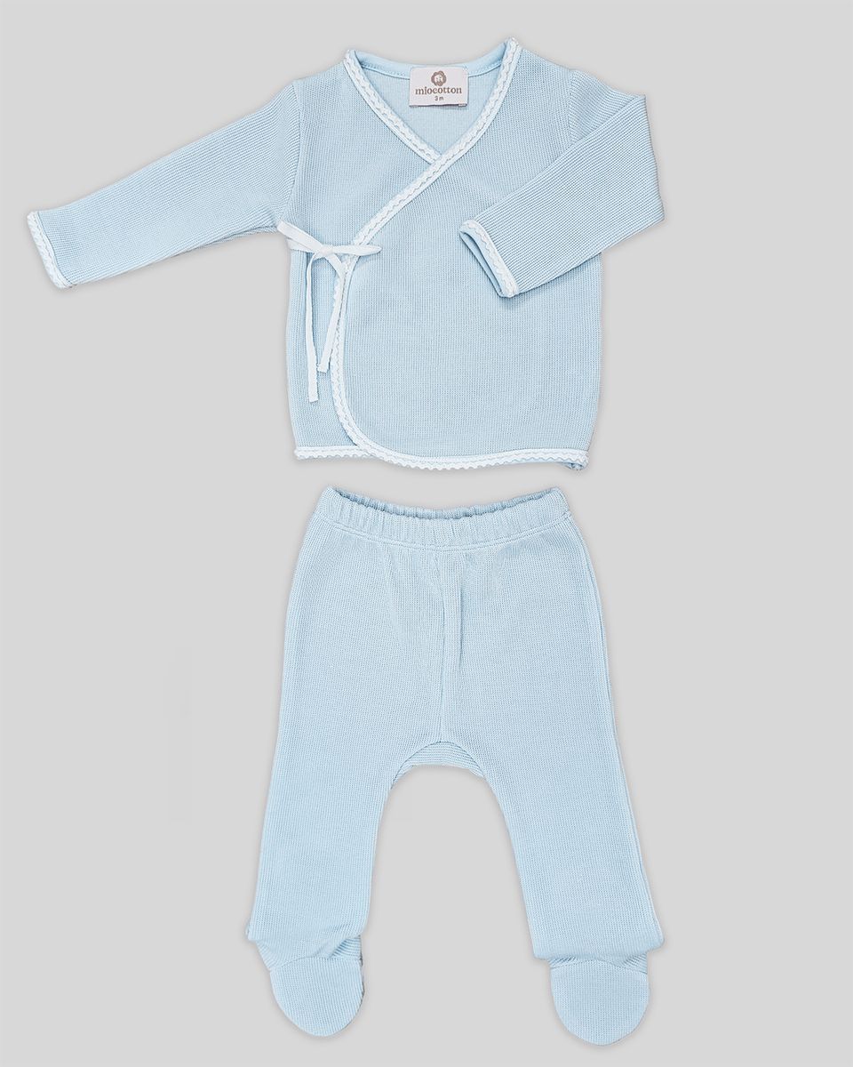 Milen Kimono Set - Special Knit Blue