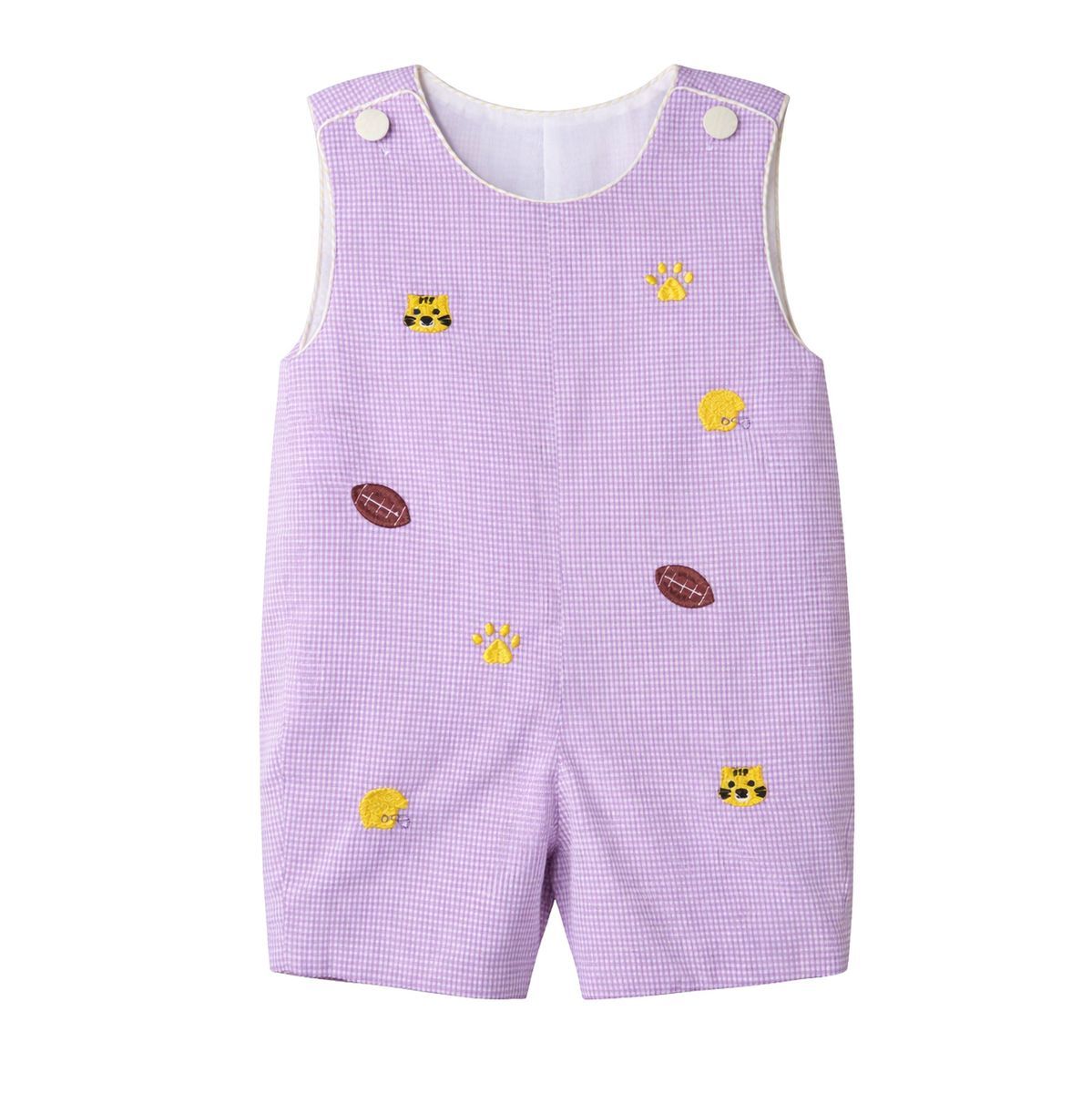 Elliott Jon Jon, All Over Embroidery Purple Tigers