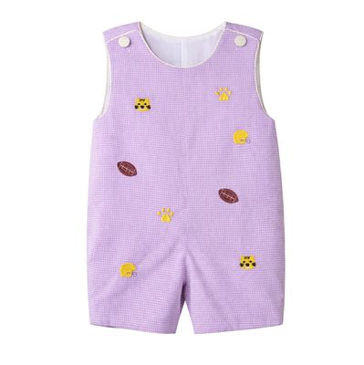 Elliott Jon Jon, All Over Embroidery Purple Tigers