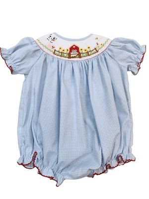 Farm Smocked Bishop Bubble