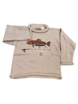 Sand Roll Neck Sweater, Trout/ Rod