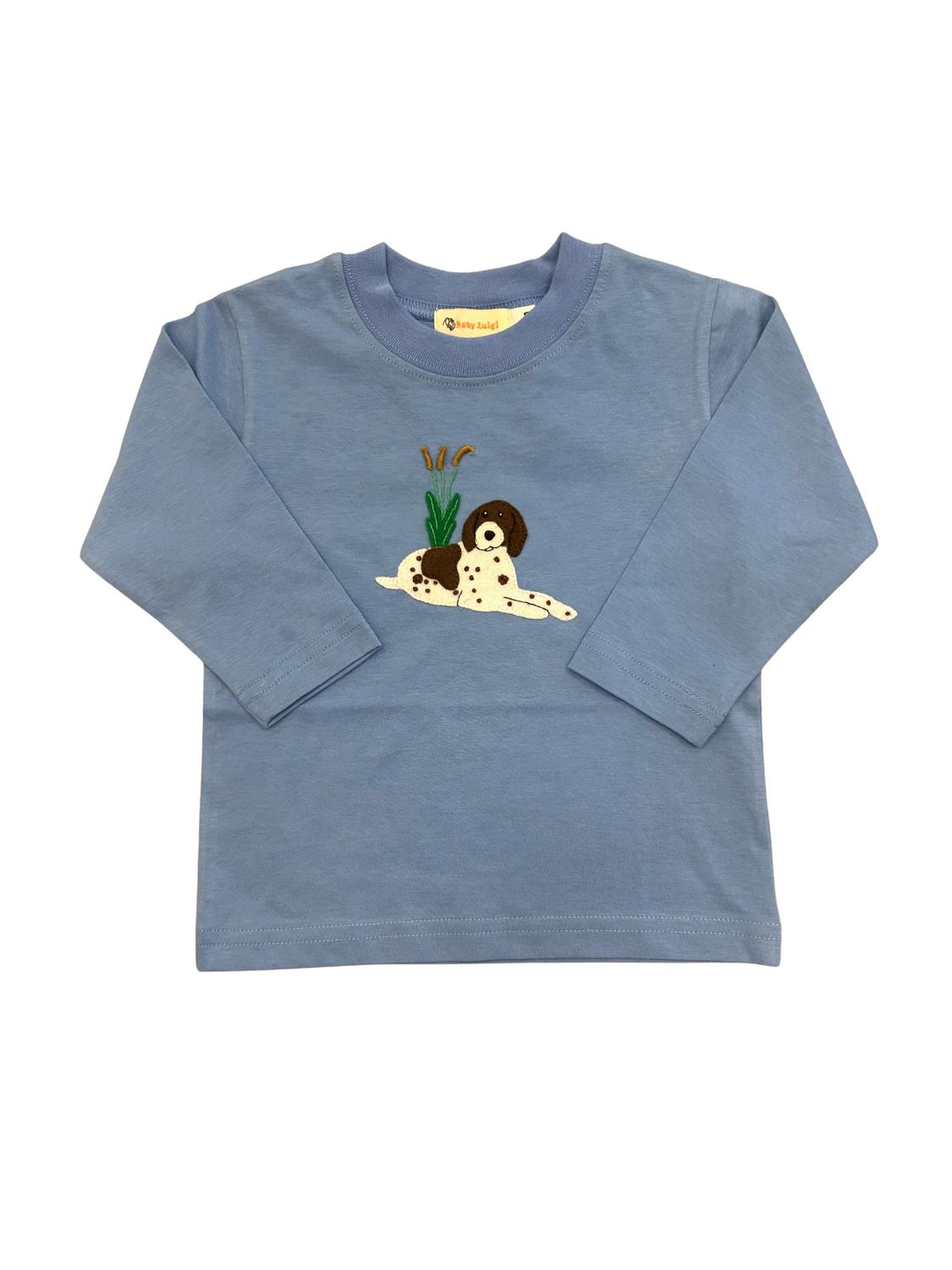 Chambray LS Tshirt, Dog/ Cattails 