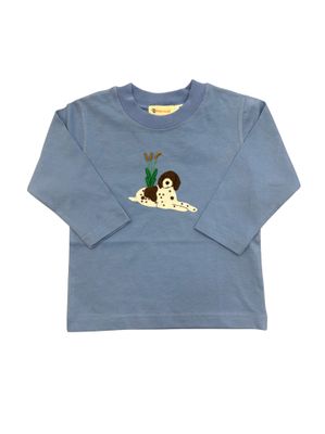Chambray LS Tshirt, Dog/ Cattails 