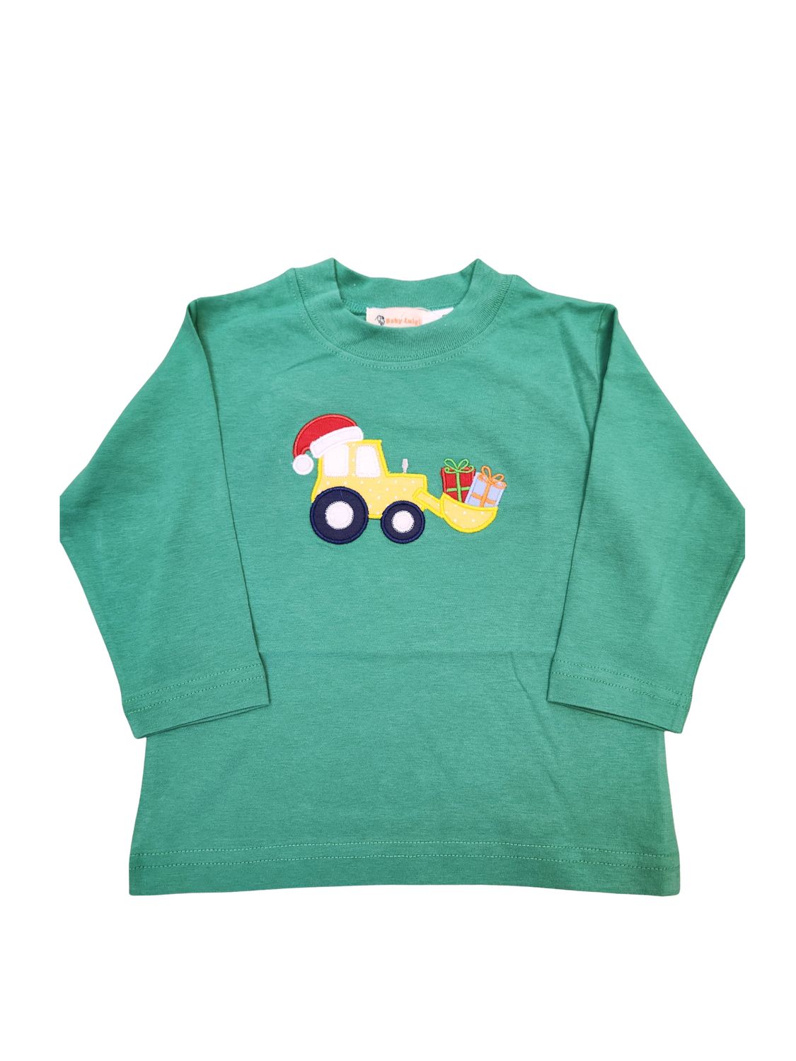 Green LS Tshirt, Front Loader/ Presents