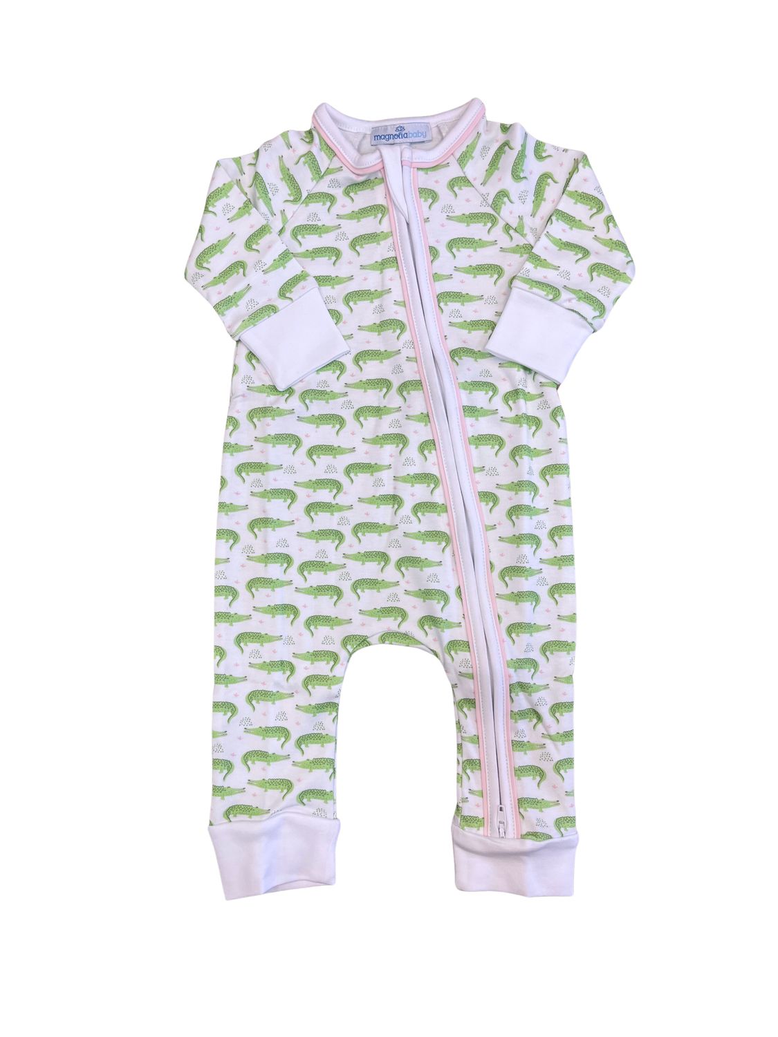 Bayou Baby Print Zip Playsuit, Pink