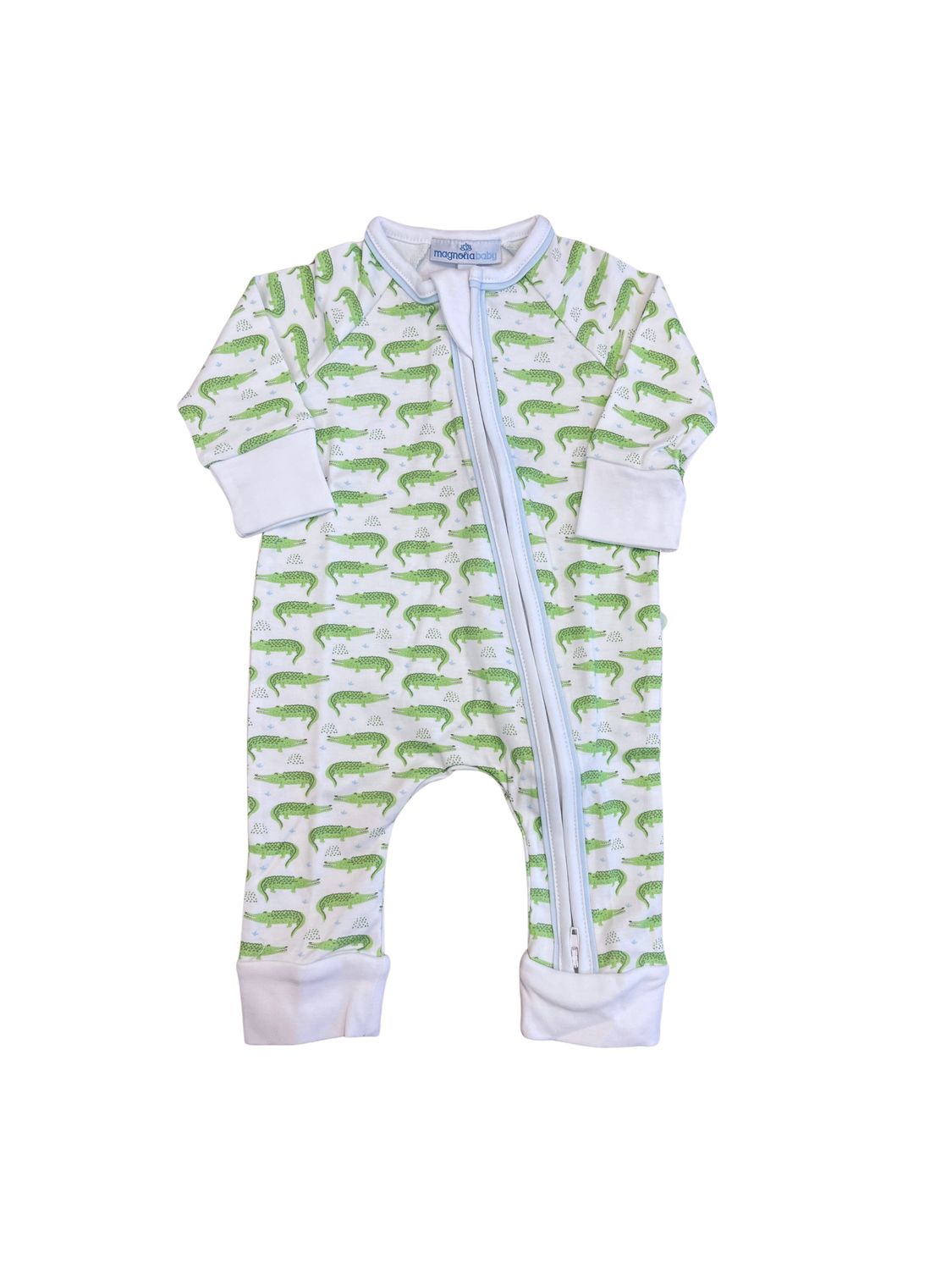 Bayou Baby Print Zip Playsuit, Blue