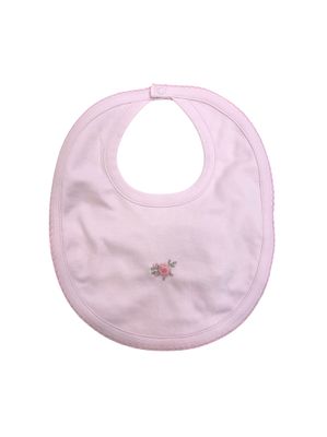 Pink Bib with Hand Emb, SCE Cottage Roses