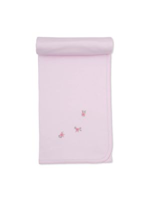 Pink Blanket with Hand Emb, SCE Cottage Roses