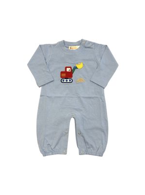 Blue Romper with Backhoe