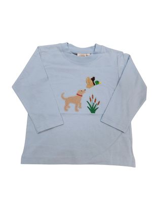 Powder Baby Blue LS Tshirt, Dog, Mallard Cottontails